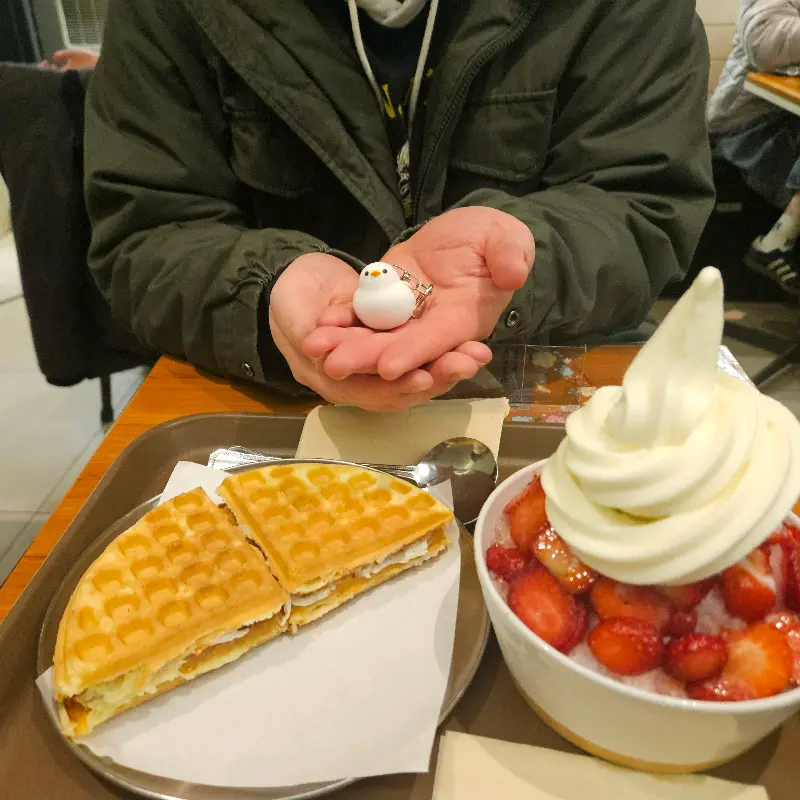 와플과 딸기빙수