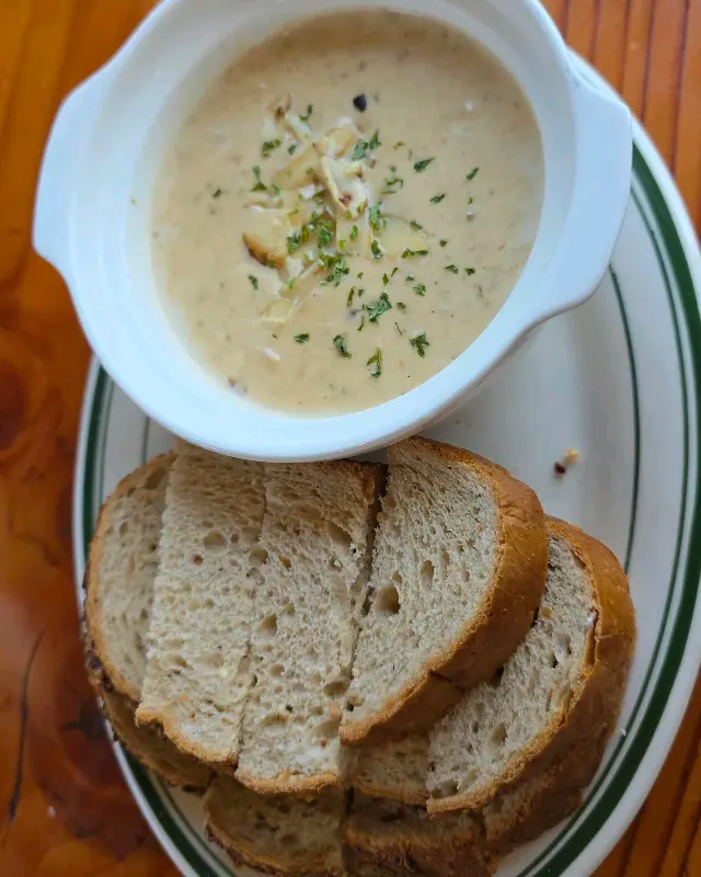 자연송이 버섯 스프와 빵