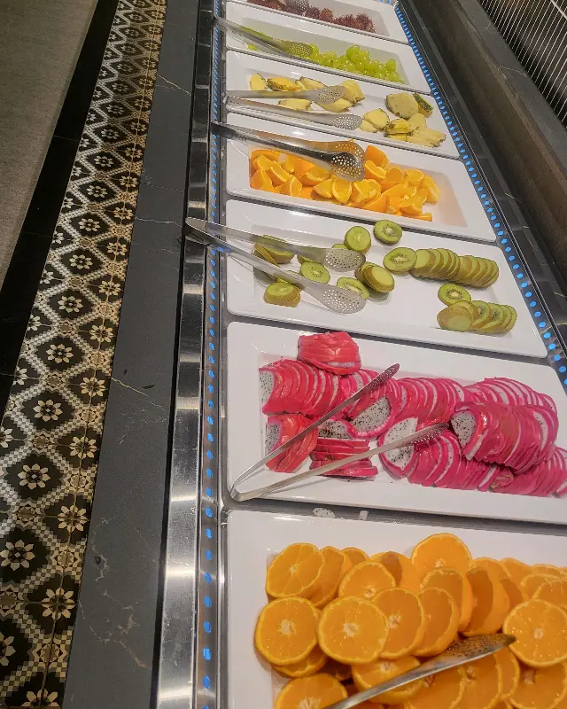 디저트 코너의 케이크