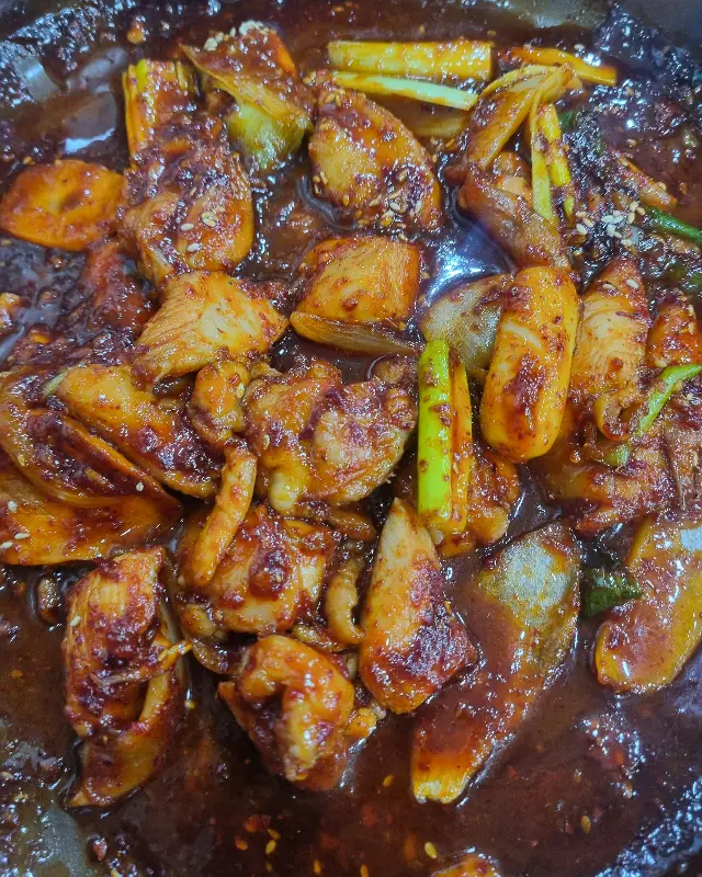 돌판닭찜 클로즈업