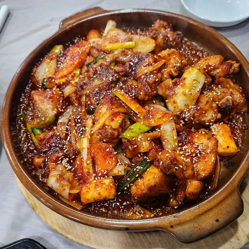 돌판닭찜 항공샷
