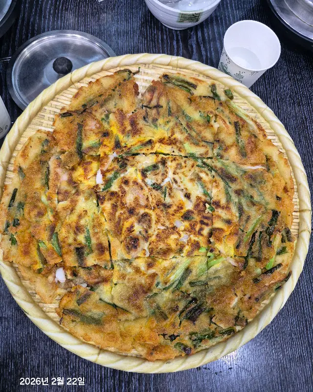 해물파전의 모습