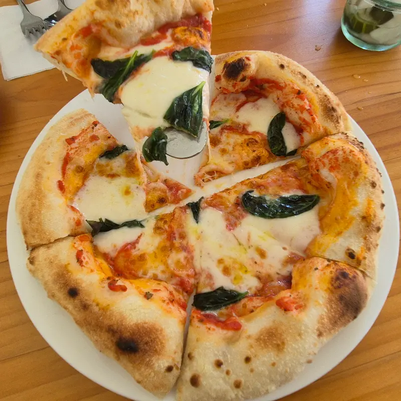 마르게리따 피자 한 조각