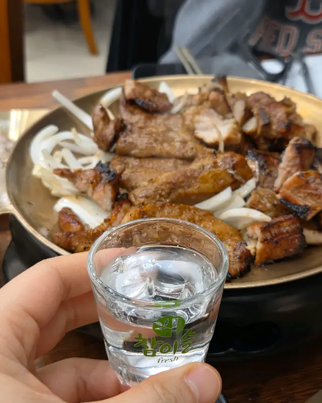 숯불갈비와 술