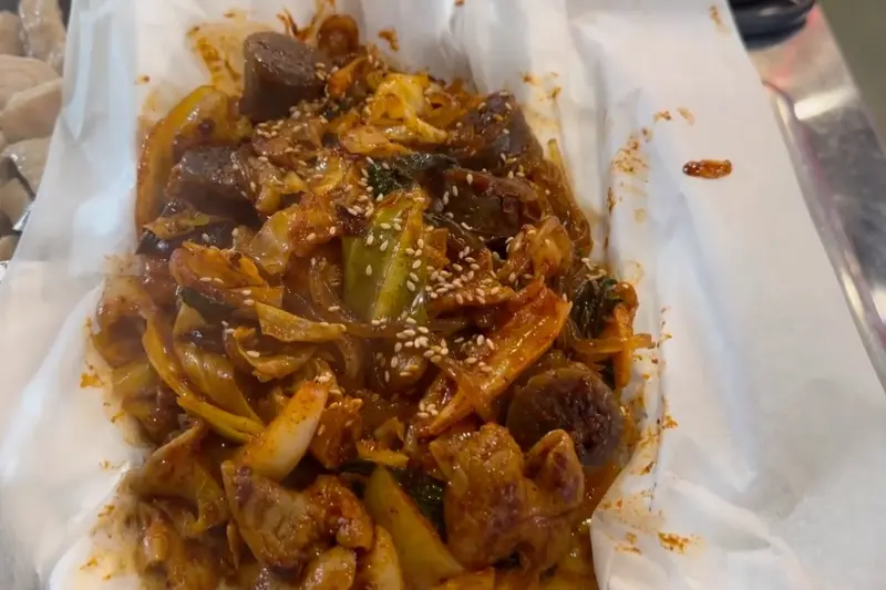 올래철판곱창의 야채곱창