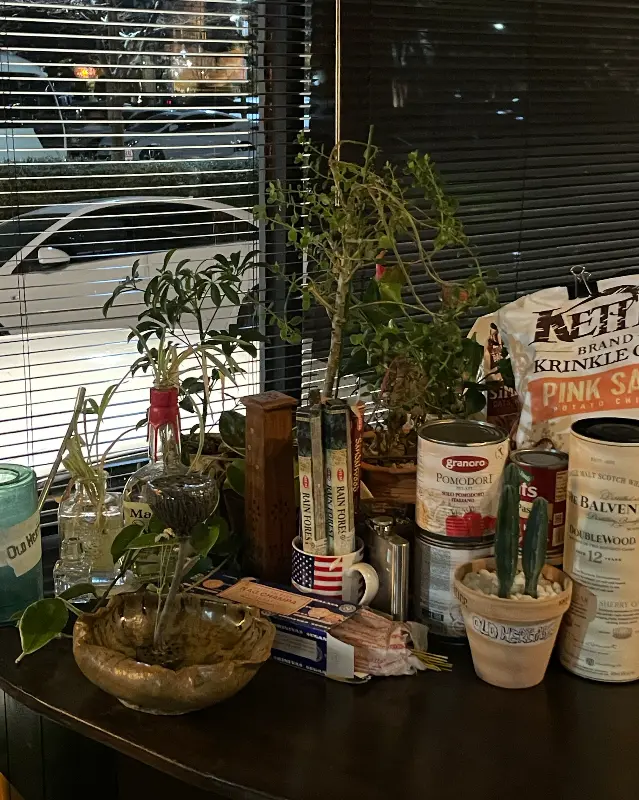 카페 내부에 놓인 다양한 소품들