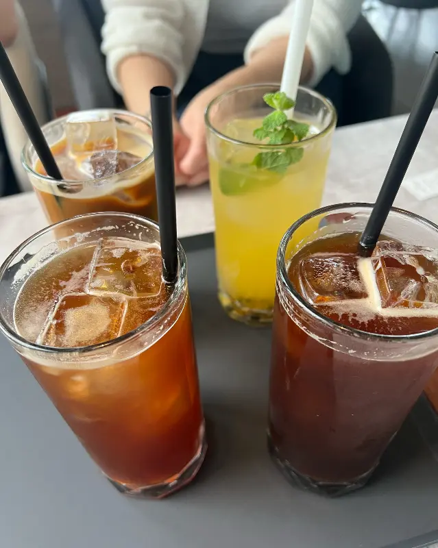 다양한 음료 메뉴