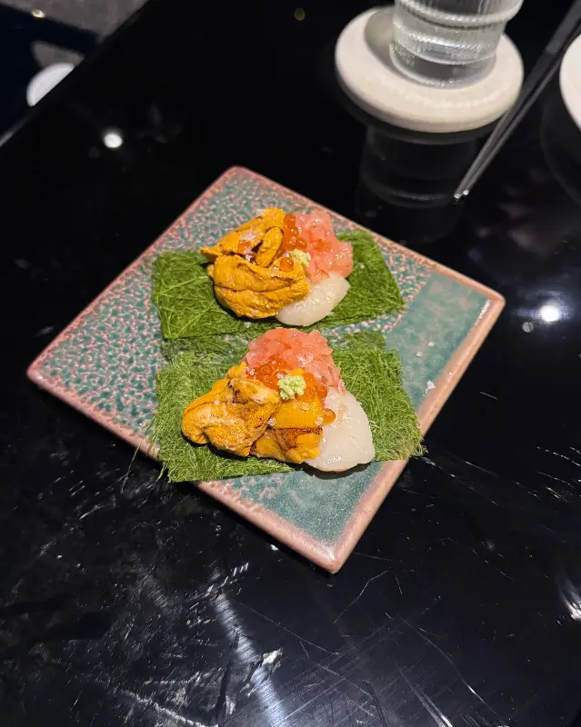 석화와 우니, 단새우의 조화