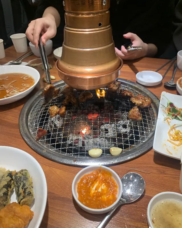 숯불과 환풍시설