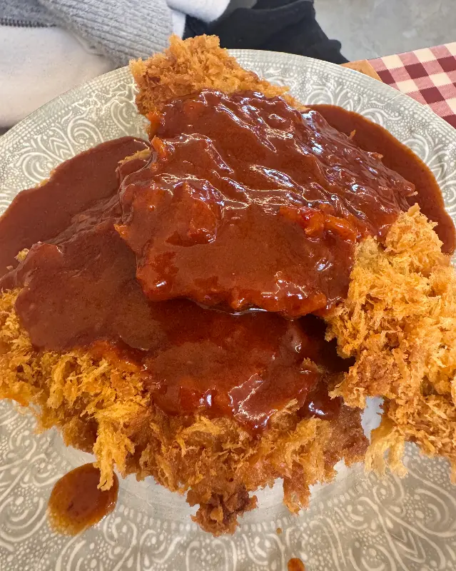 두툼한 돈까스 크기