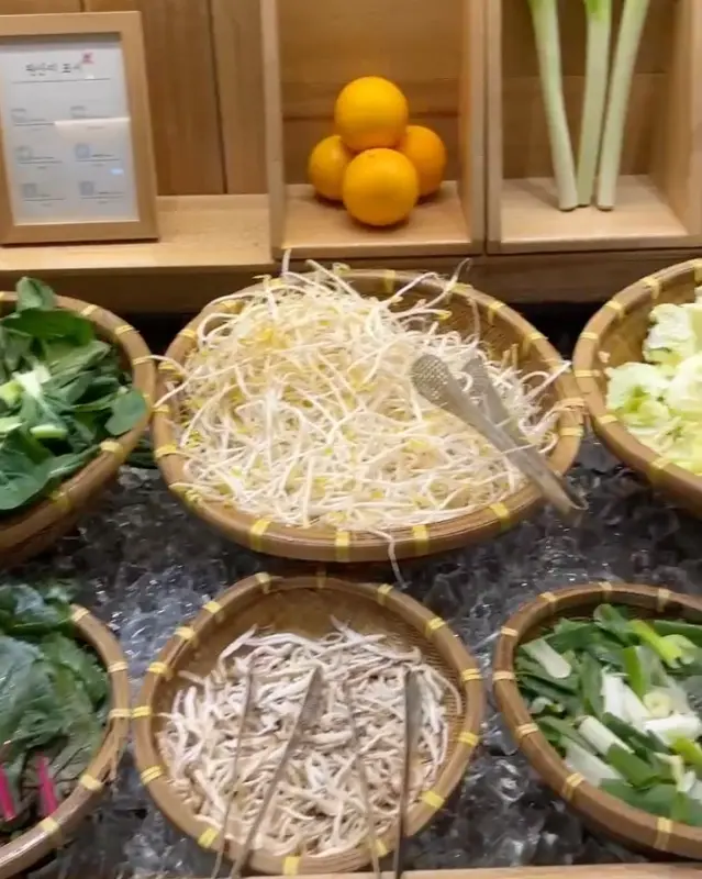 신선한 야채 코너