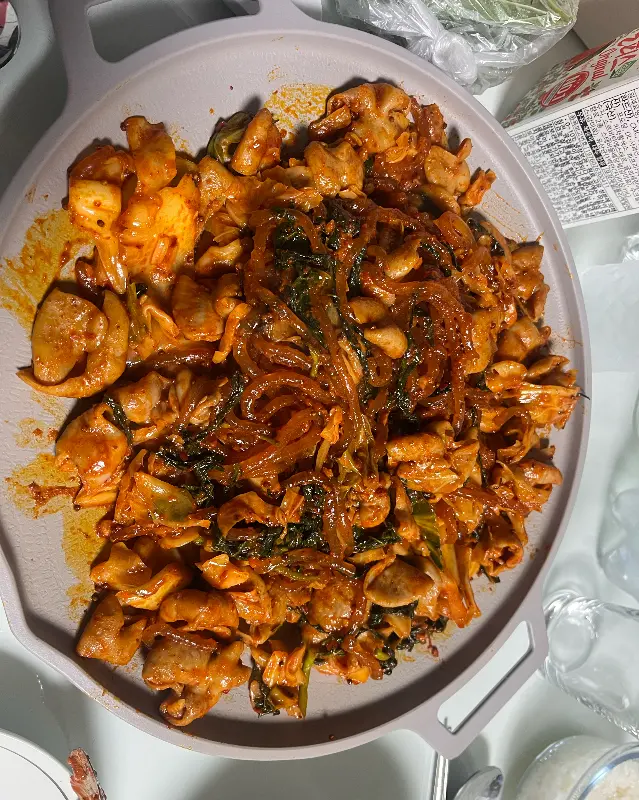 푸짐한 야채곱창 한 상!