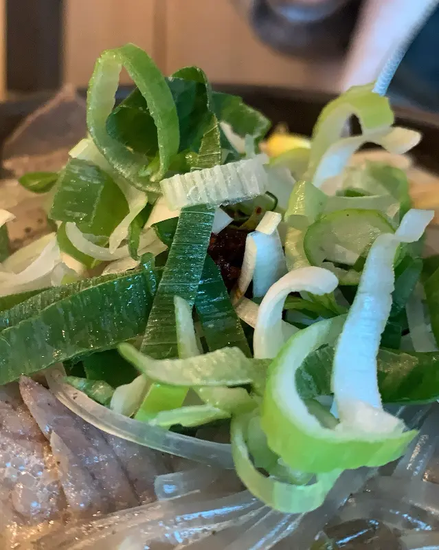 싱싱한 파가 듬뿍