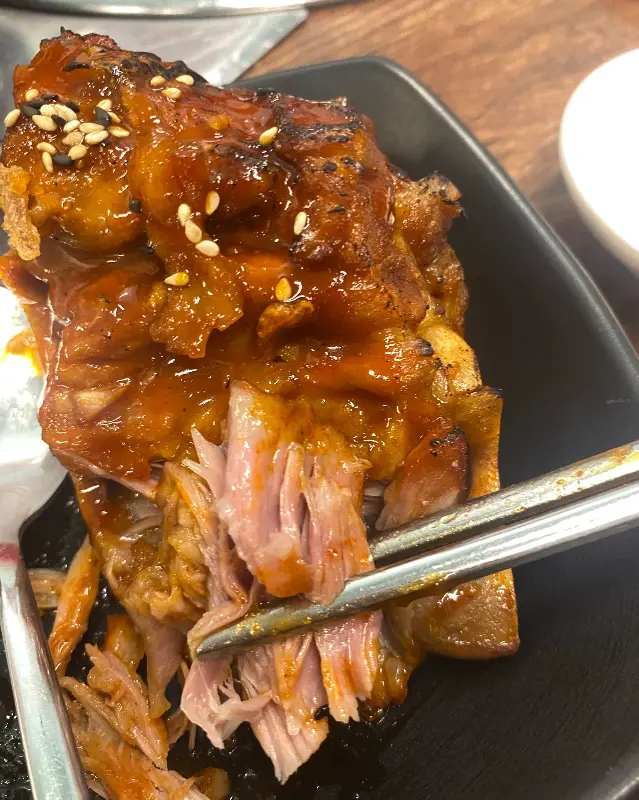 뼈해장국에 밥 말아먹기