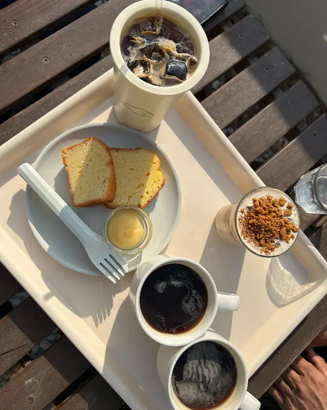 샌드라떼와 유자파운드