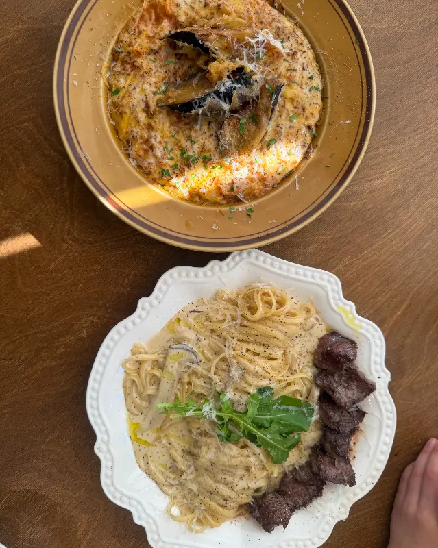 라구리가토니와 넓적다리크림리조또