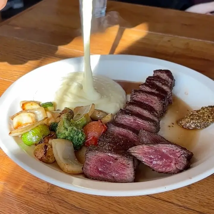 조밀 스테이크 단독 샷