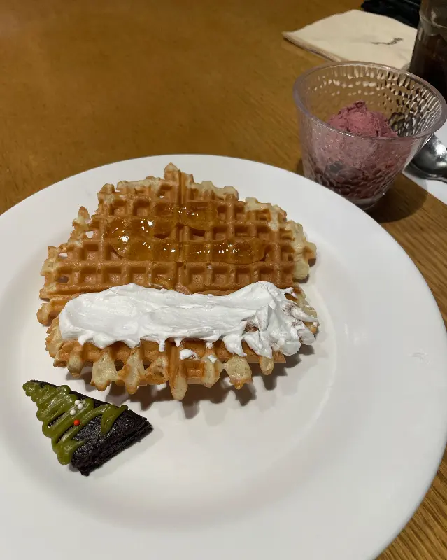 와플과 아이스크림