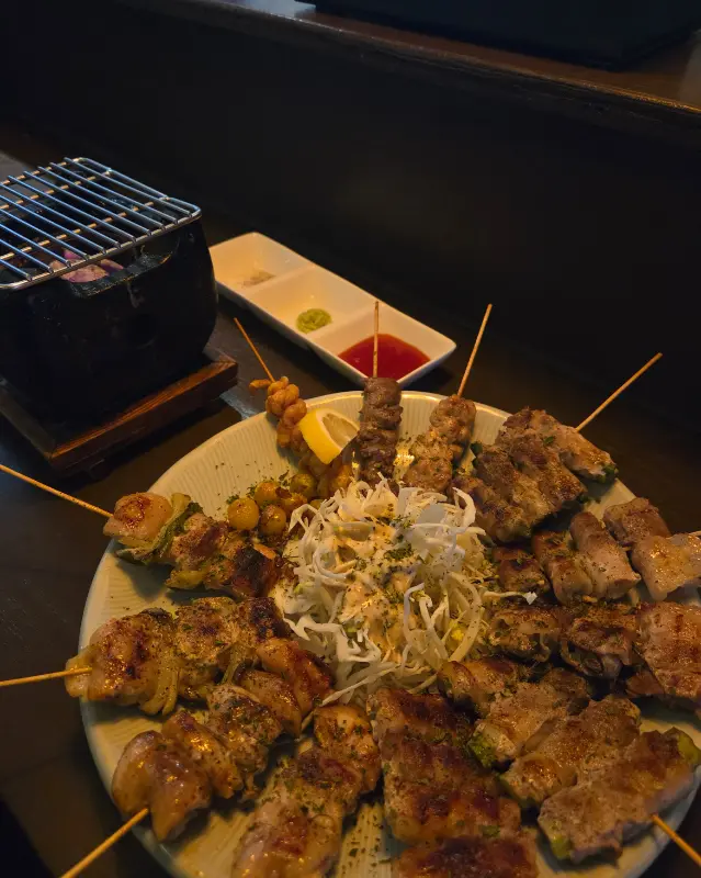 모듬꼬치 한 상 차림