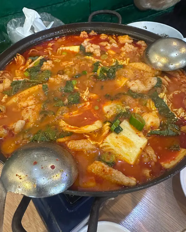 푸짐한 곱도리탕의 모습