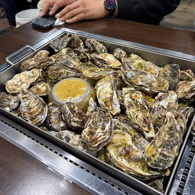 찜기 가득 굴찜