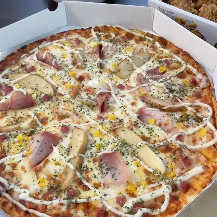 베이컨 빠따따 피자