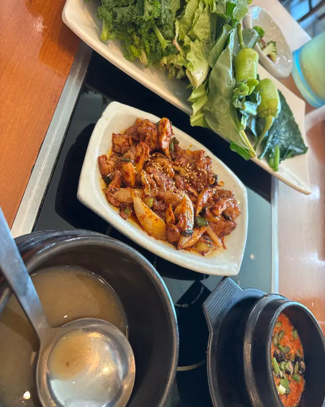 두루치기와 쌈 채소