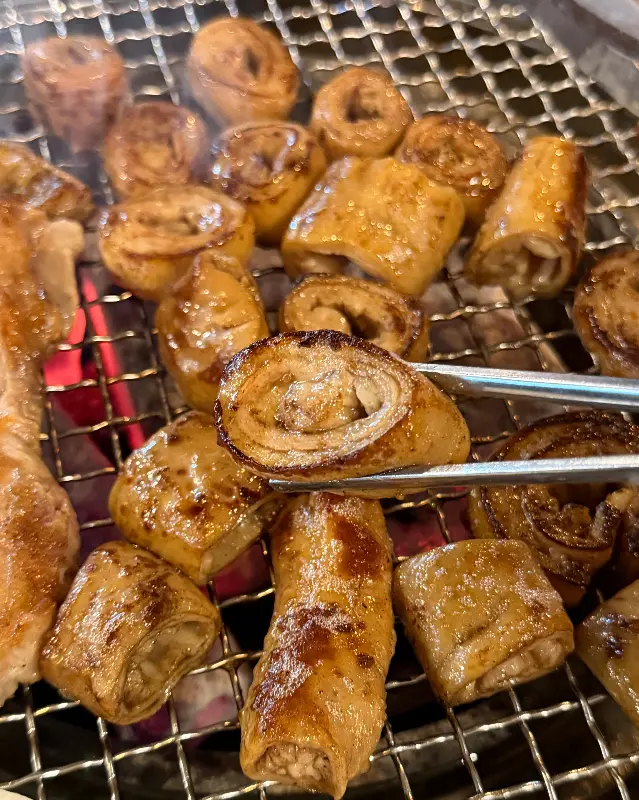 노릇하게 익은 막창 단면