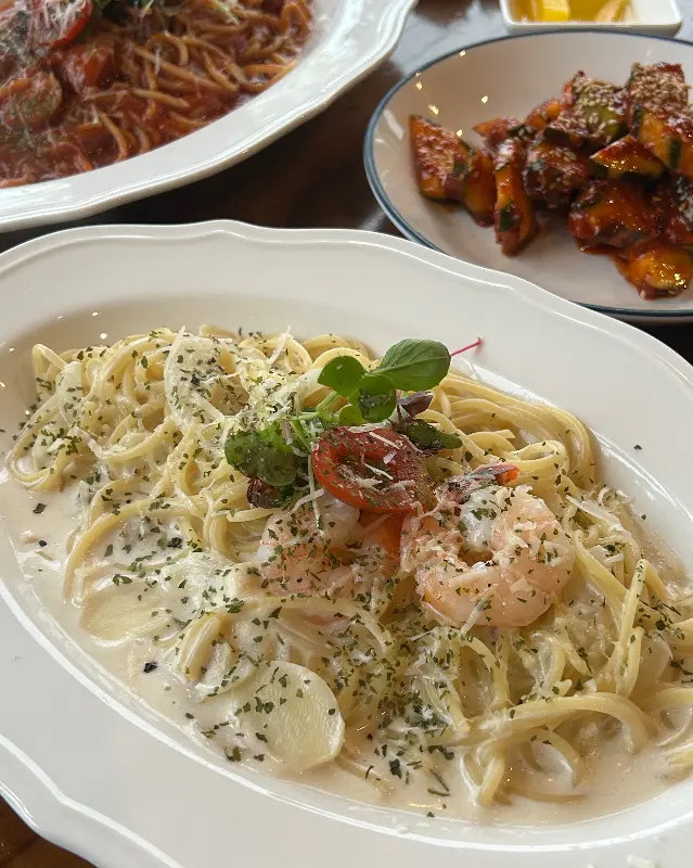 바질 크림 파스타