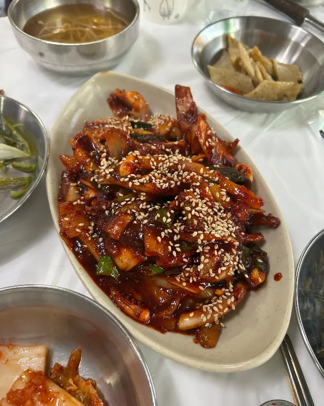 정화식당 오징어볶음