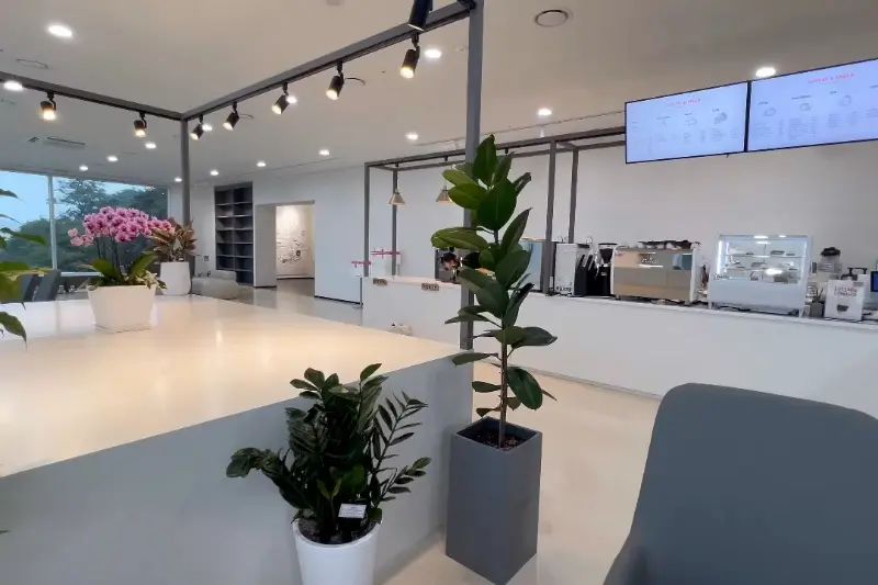 넓고 쾌적한 카페 내부