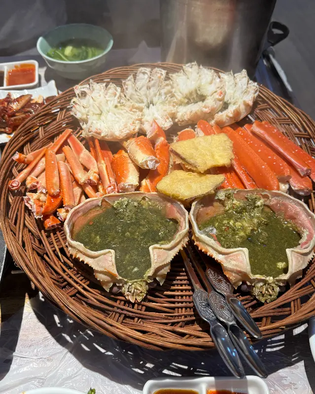 신선한 대게 한 상