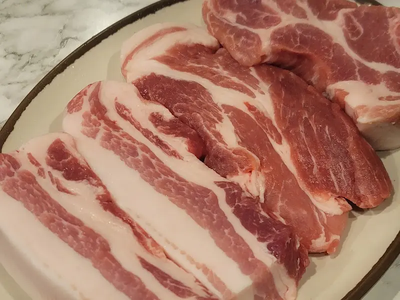 선명한 마블링이 돋보이는 가브리살