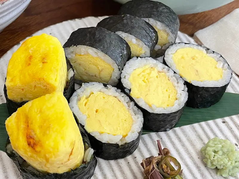 계란 김밥 근접샷