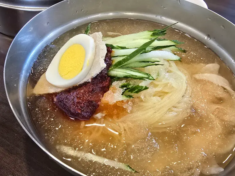 물밀면 고명과 양념장