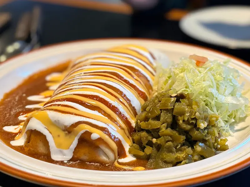 소스가 듬뿍 뿌려진 치미창가의 모습