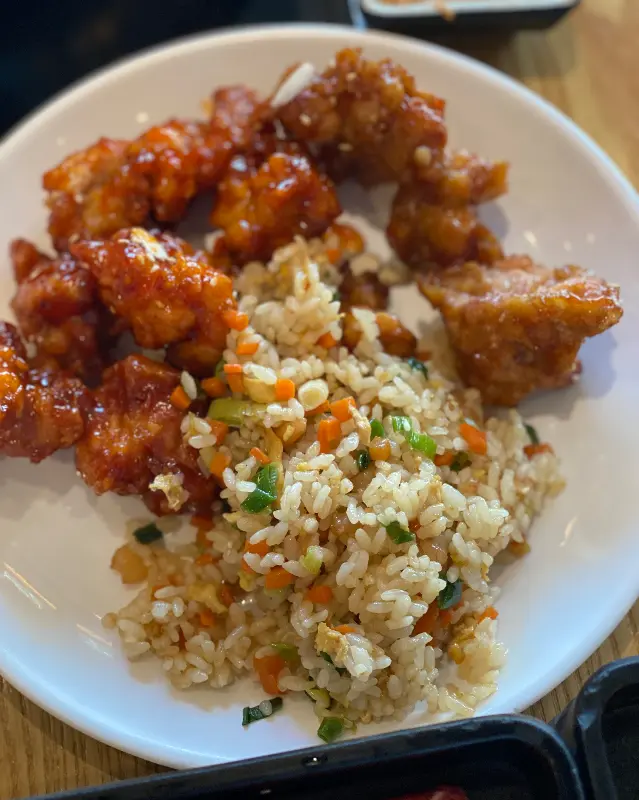 닭강정과 볶음밥