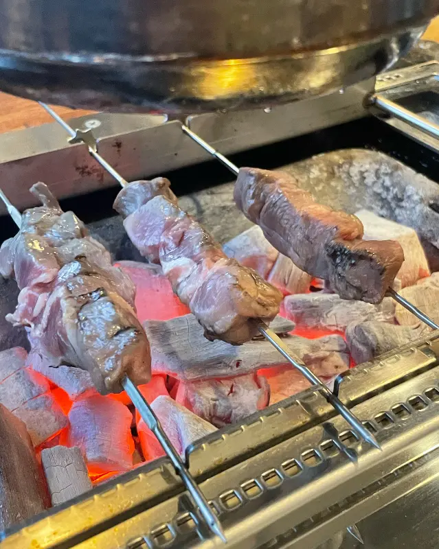 짚불 향 가득한 양꼬치