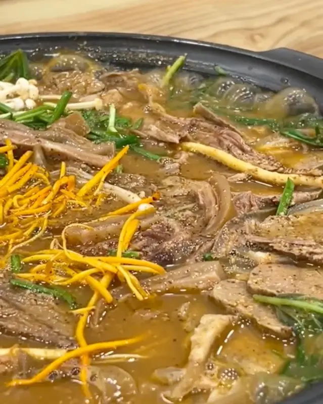 염소전골 클로즈업 사진