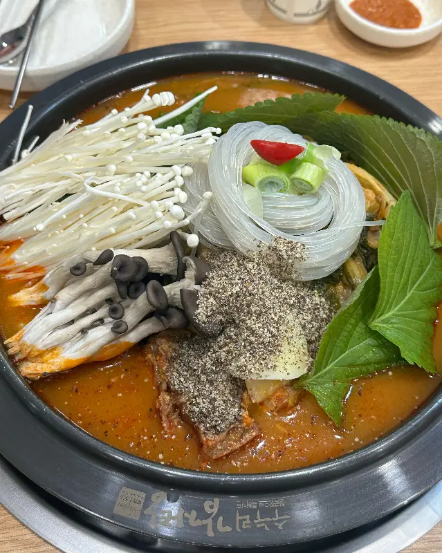 수누리감자탕 메뉴