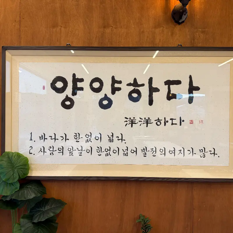 양양하다 간판