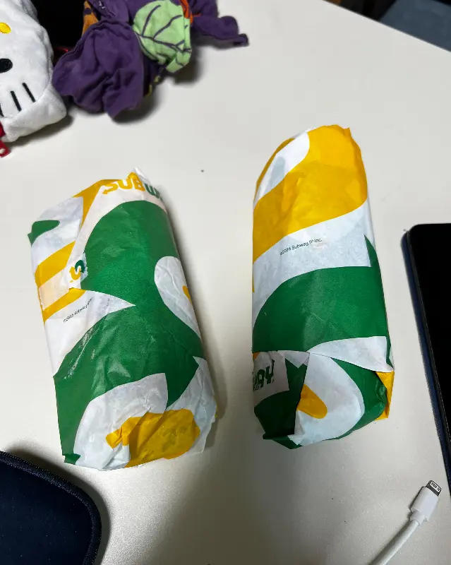 포장된 샌드위치