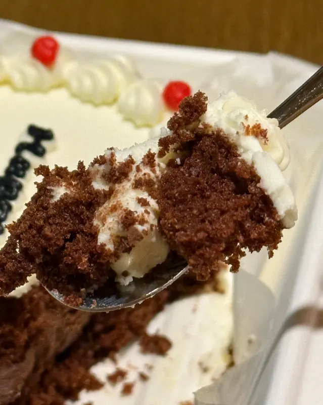 초콜릿 시트와 크림의 조화가 일품인 프롬데이지 케이크