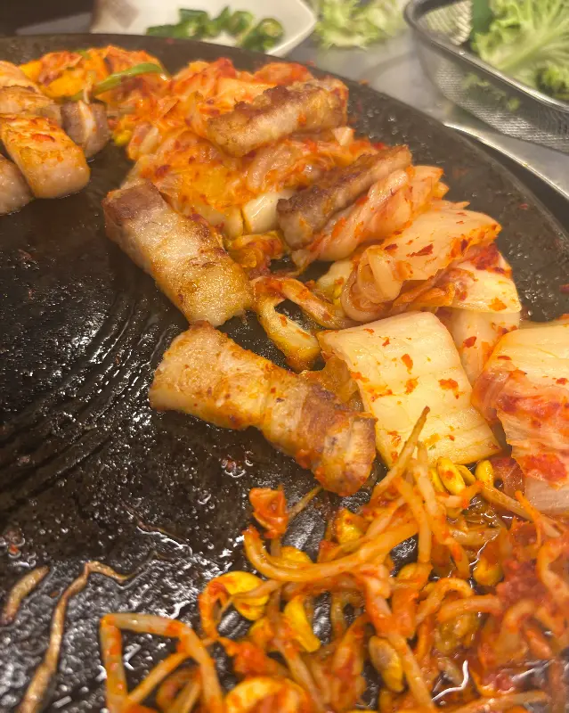 삼겹살과 김치의 환상적인 조합