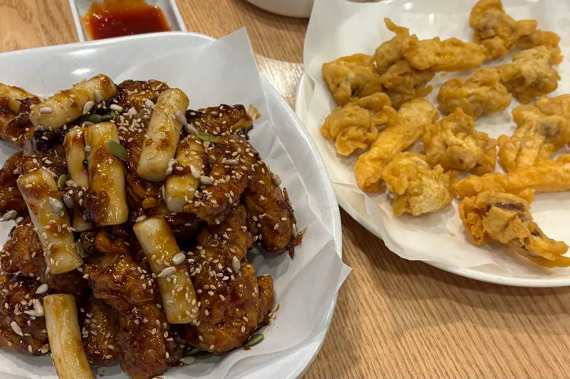 쫄간장치킨과 닭똥집튀김