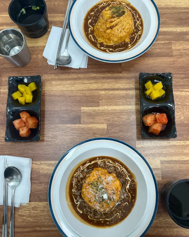 회오리 오므라이스와 텐동