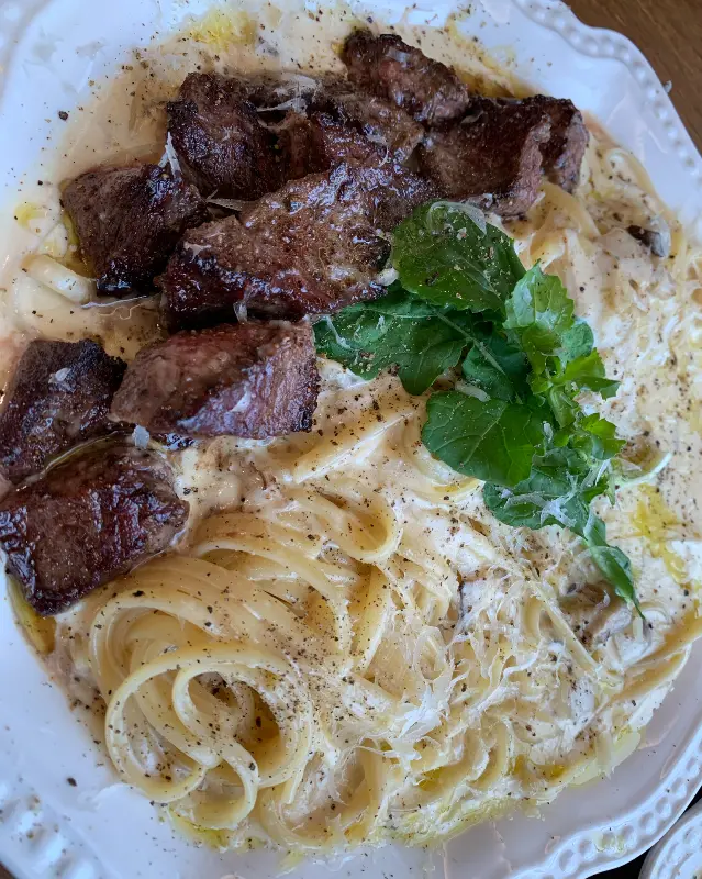 스테이크 파스타