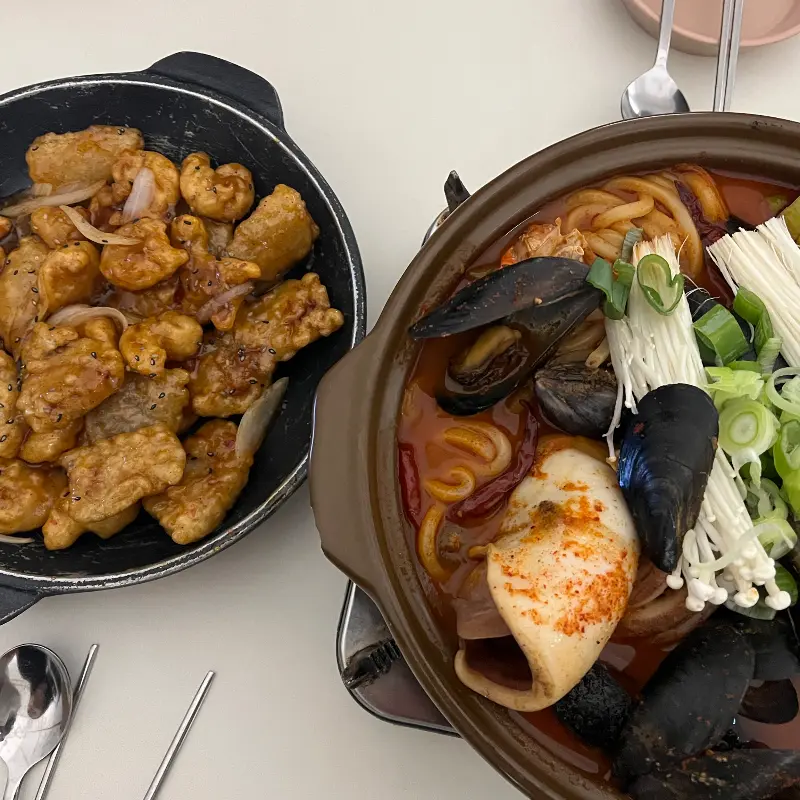 꿔바로우와 짬뽕탕