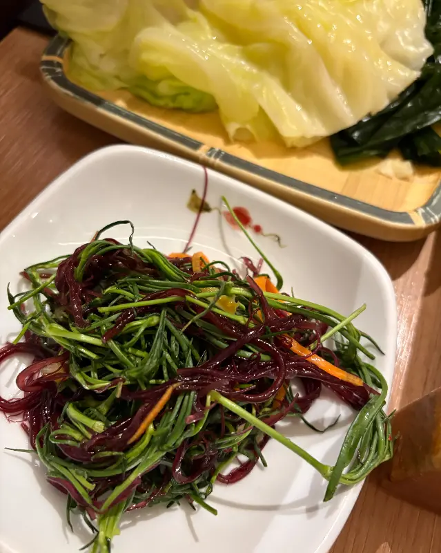 톳나물 무침 클로즈업 사진