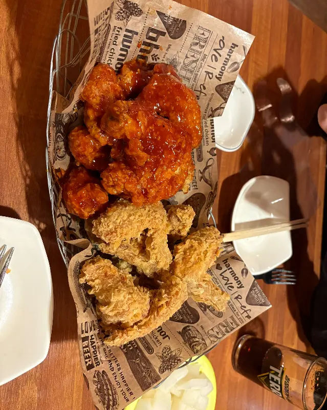 더블팝후라이드와 분모자 로제 떡볶이